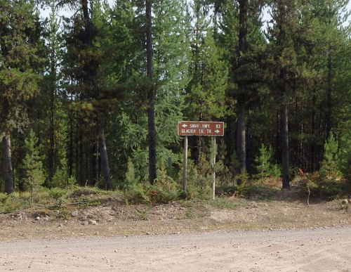 GDMBR: We turned left for Swan Road, also known as Highway 83.